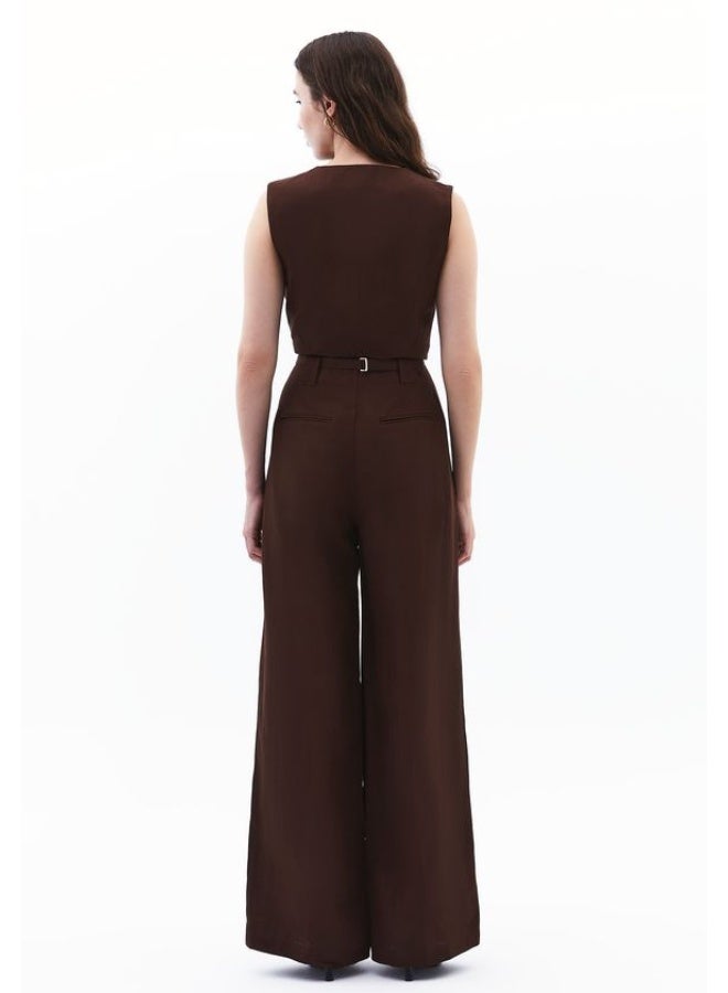OXXO Linen Blend Wide-Leg Pants - Image 3